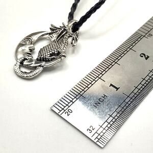 Stainless Steel Dragon Moon Necklace Fantasy Fashion Pendant Birthday Gift New!